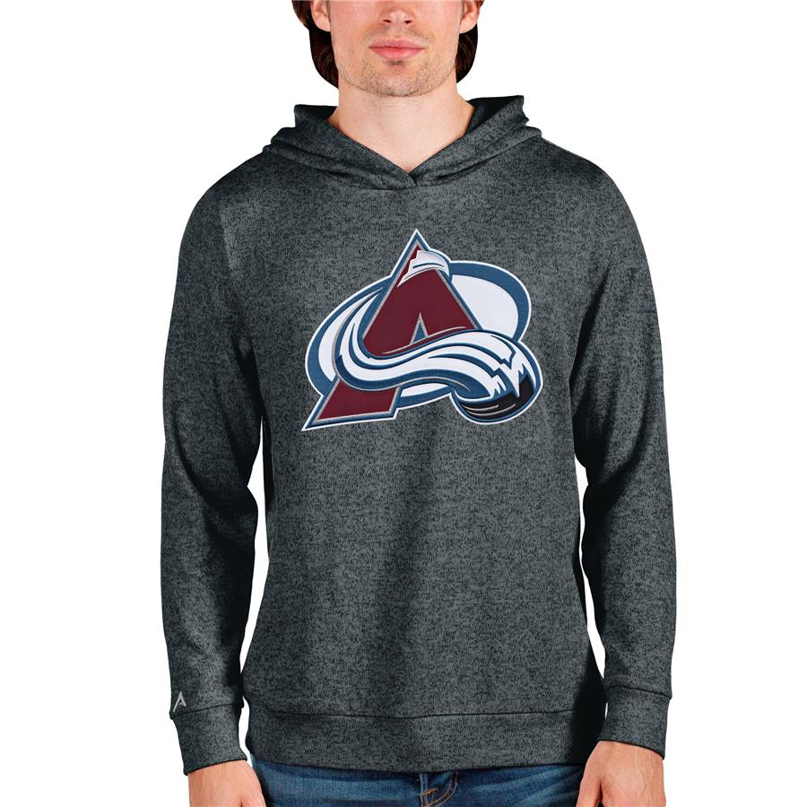 Colorado Avalanche Antigua Absolute Pullover Hoodie - Heathered Charcoal