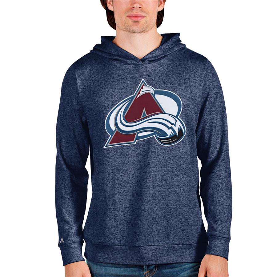 Colorado Avalanche Antigua Absolute Pullover Hoodie - Heathered Navy