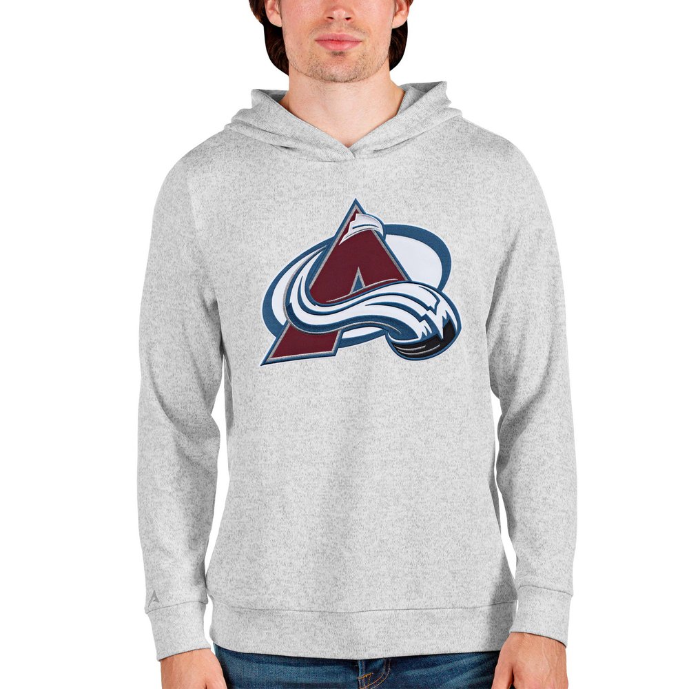 Colorado Avalanche Antigua Absolute Pullover Hoodie - Heathered Gray