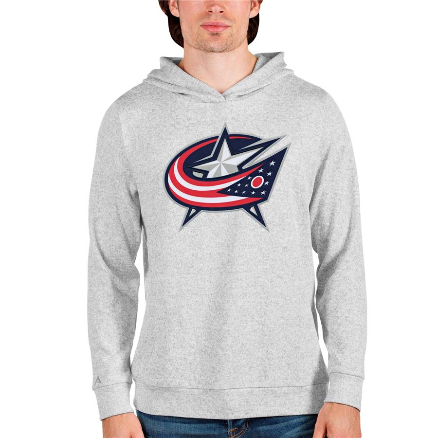 Columbus Blue Jackets Antigua Absolute Pullover Hoodie - Heathered Gray