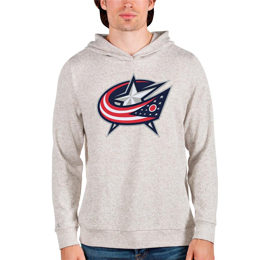 Columbus Blue Jackets Antigua Absolute Pullover Hoodie - Oatmeal