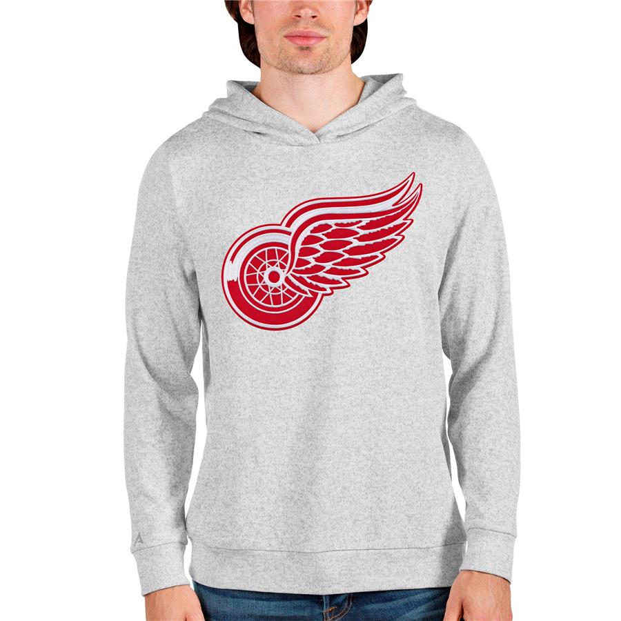 Detroit Red Wings Antigua Absolute Pullover Hoodie - Heathered Gray