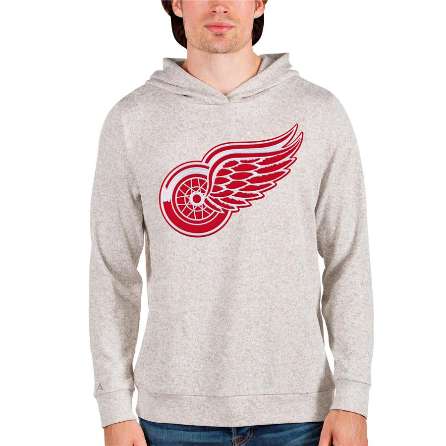 Detroit Red Wings Antigua Absolute Pullover Hoodie - Oatmeal