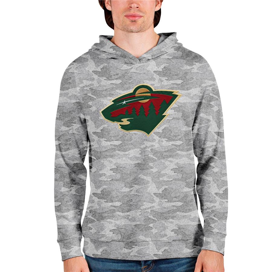 Minnesota Wild Antigua Absolute Pullover Hoodie - Camo