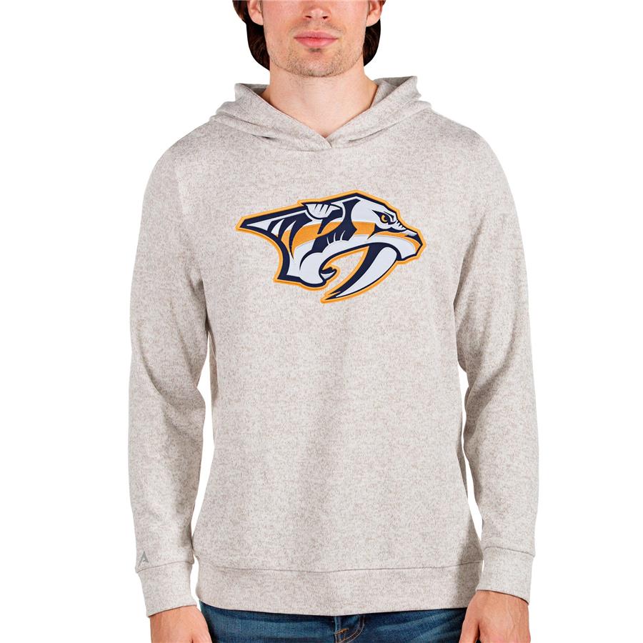 Nashville Predators Antigua Absolute Pullover Hoodie - Oatmeal