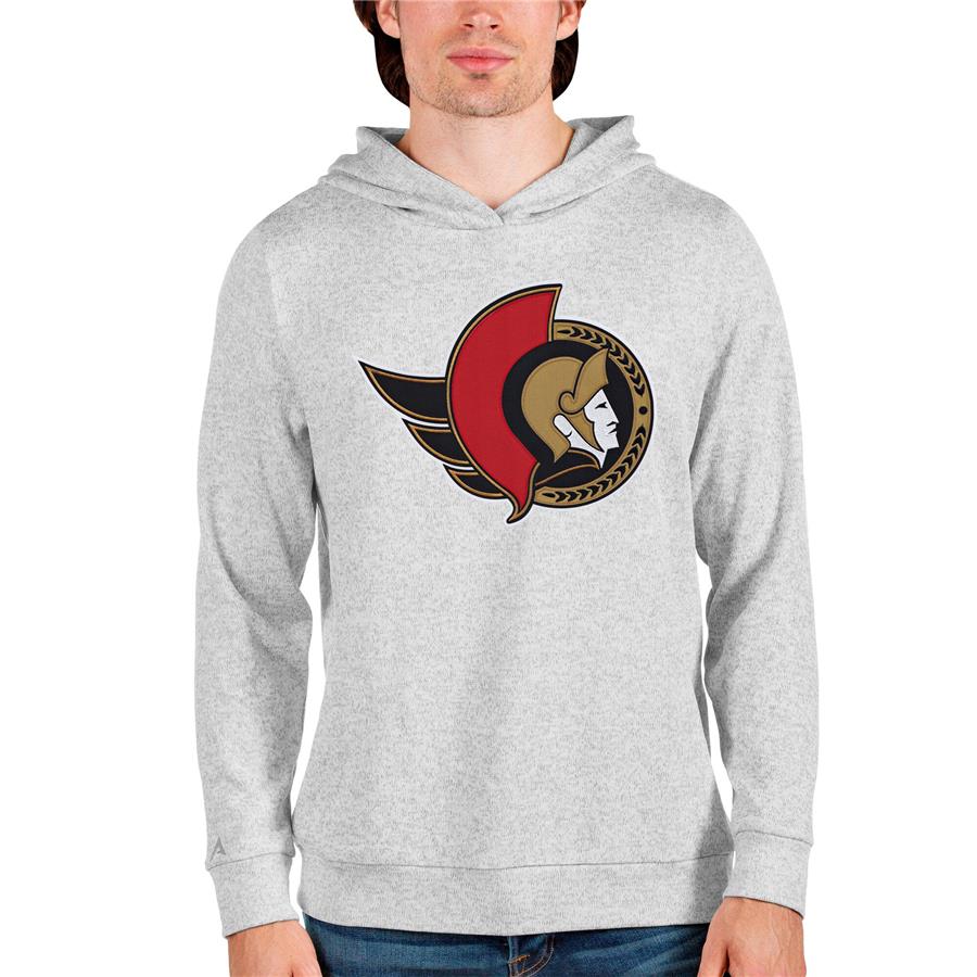 Ottawa Senators Antigua Absolute Pullover Hoodie - Heathered Gray