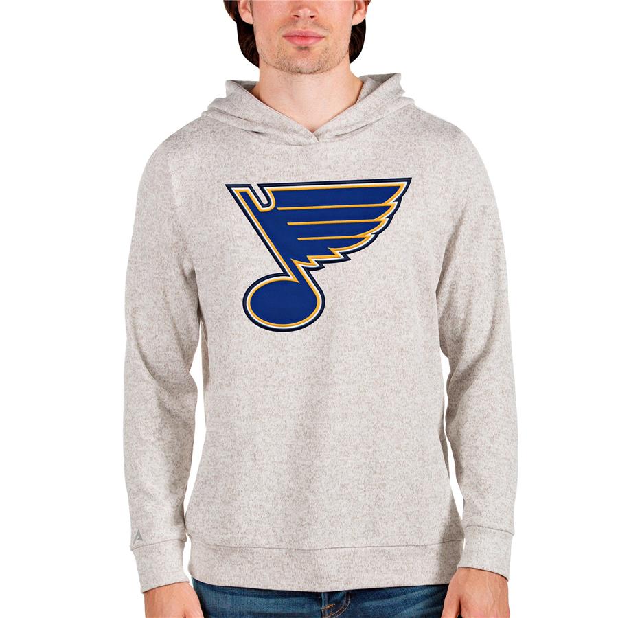 St. Louis Blues Antigua Absolute Pullover Hoodie - Oatmeal