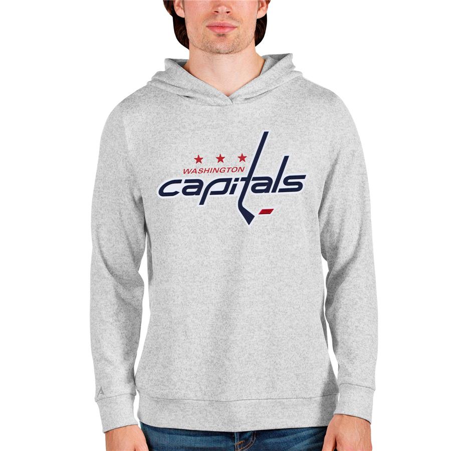 Washington Capitals Antigua Absolute Pullover Hoodie - Heathered Gray