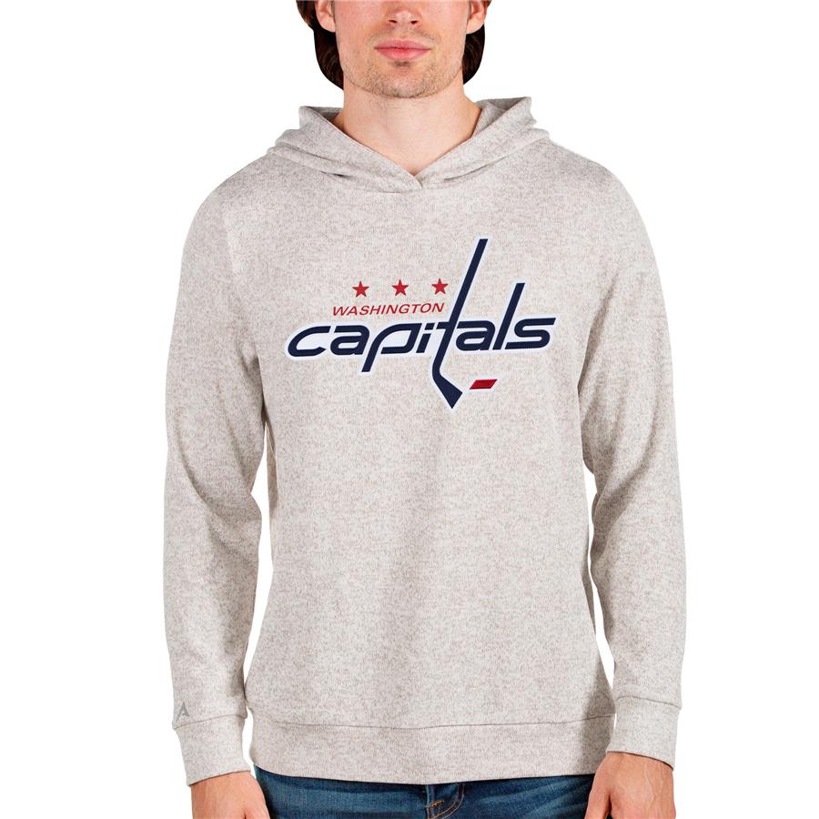Washington Capitals Antigua Absolute Pullover Hoodie - Oatmeal