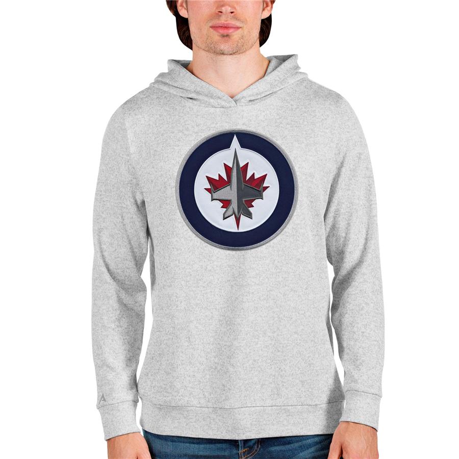 Winnipeg Jets Antigua Absolute Pullover Hoodie - Heathered Gray