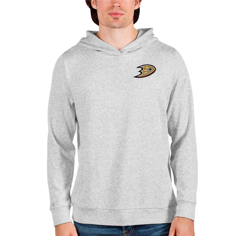 Anaheim Ducks Antigua Team Absolute Pullover Hoodie - Heathered Gray