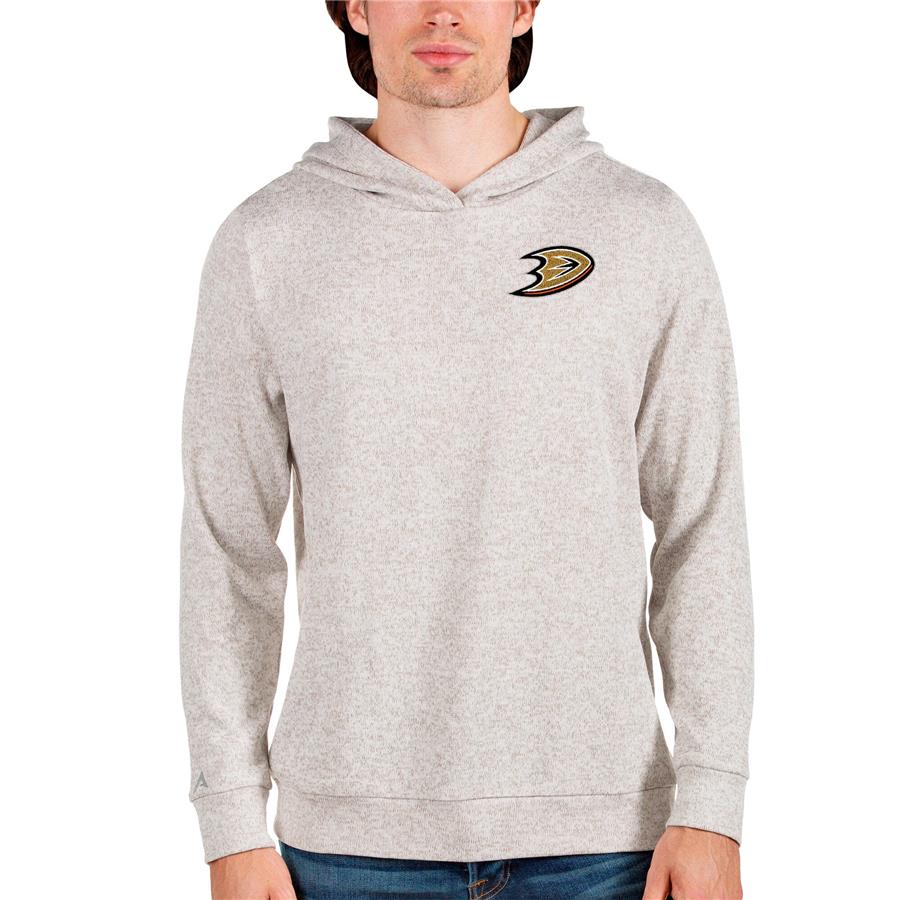Anaheim Ducks Antigua Team Absolute Pullover Hoodie - Oatmeal