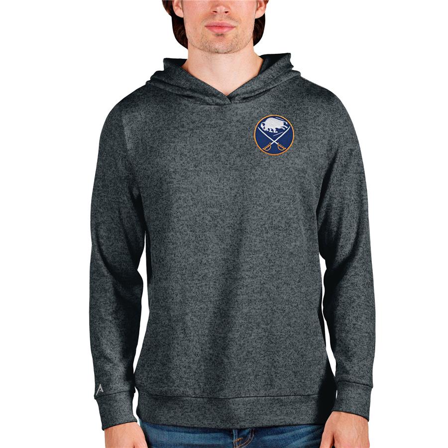 Buffalo Sabres Antigua Team Absolute Pullover Hoodie - Heathered Charcoal