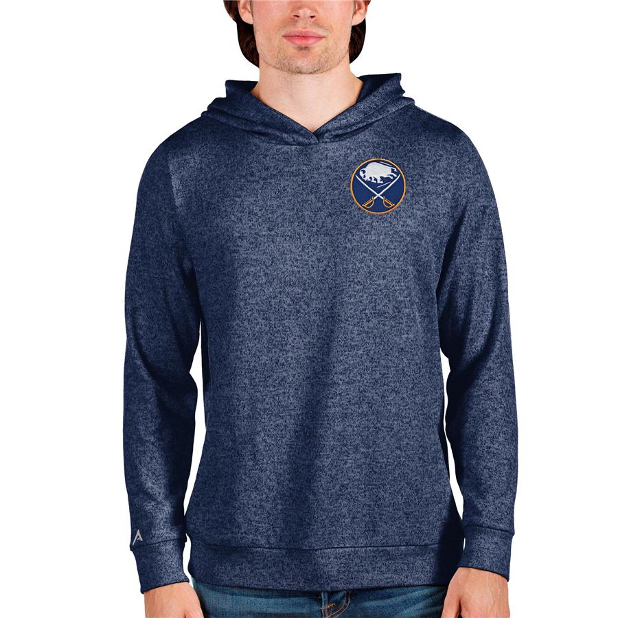 Buffalo Sabres Antigua Team Absolute Pullover Hoodie - Heathered Navy