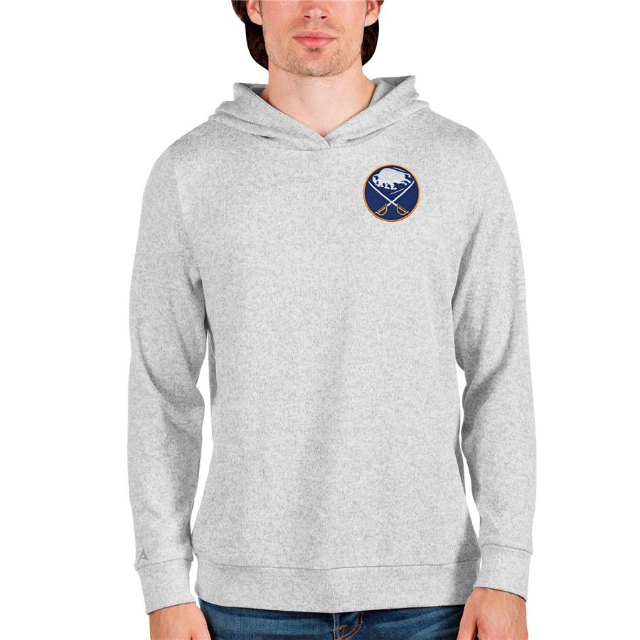 Buffalo Sabres Antigua Team Absolute Pullover Hoodie - Heathered Gray
