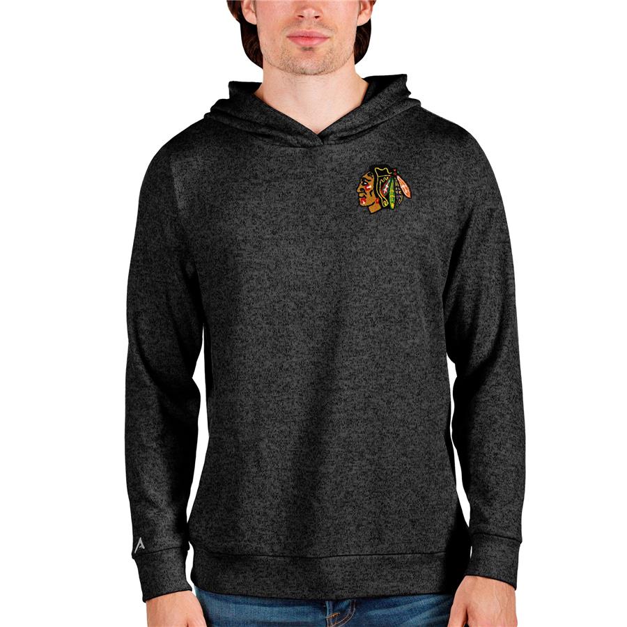 Chicago Blackhawks Antigua Team Absolute Pullover Hoodie - Black