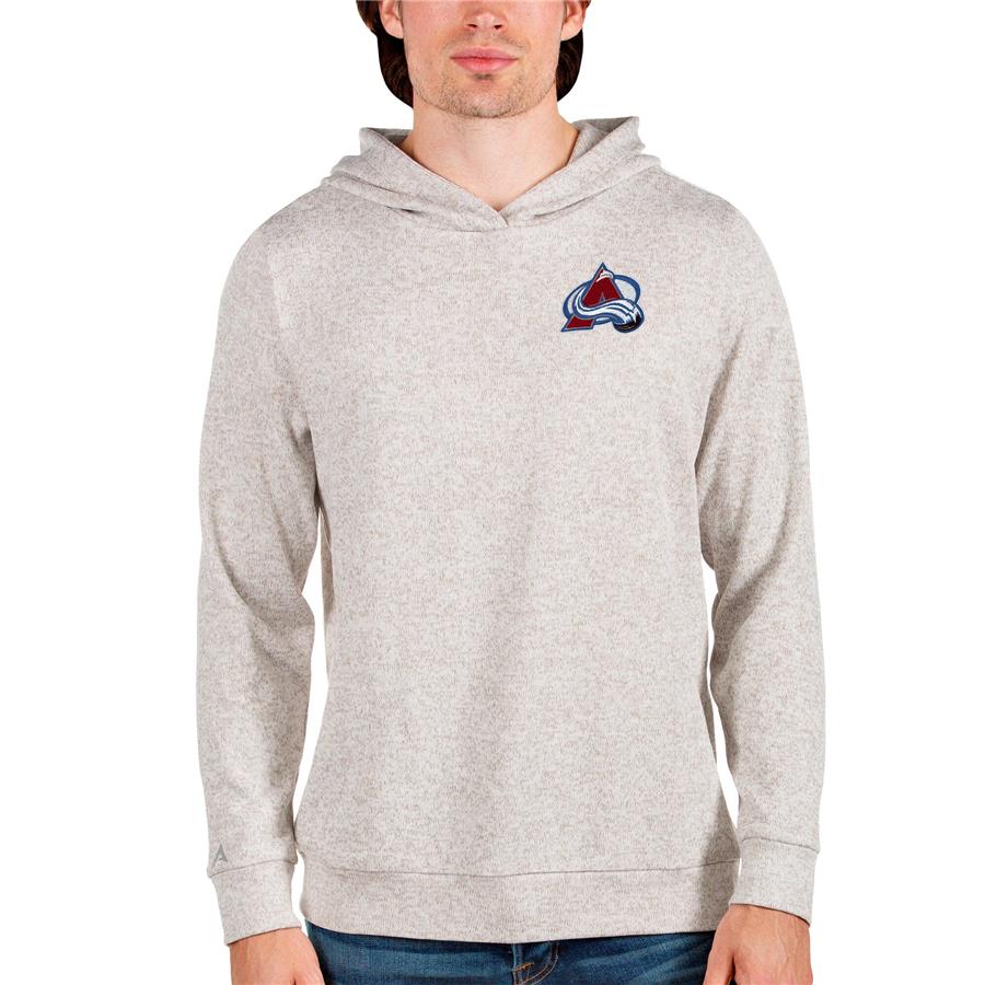 Colorado Avalanche Antigua Team Absolute Pullover Hoodie - Oatmeal