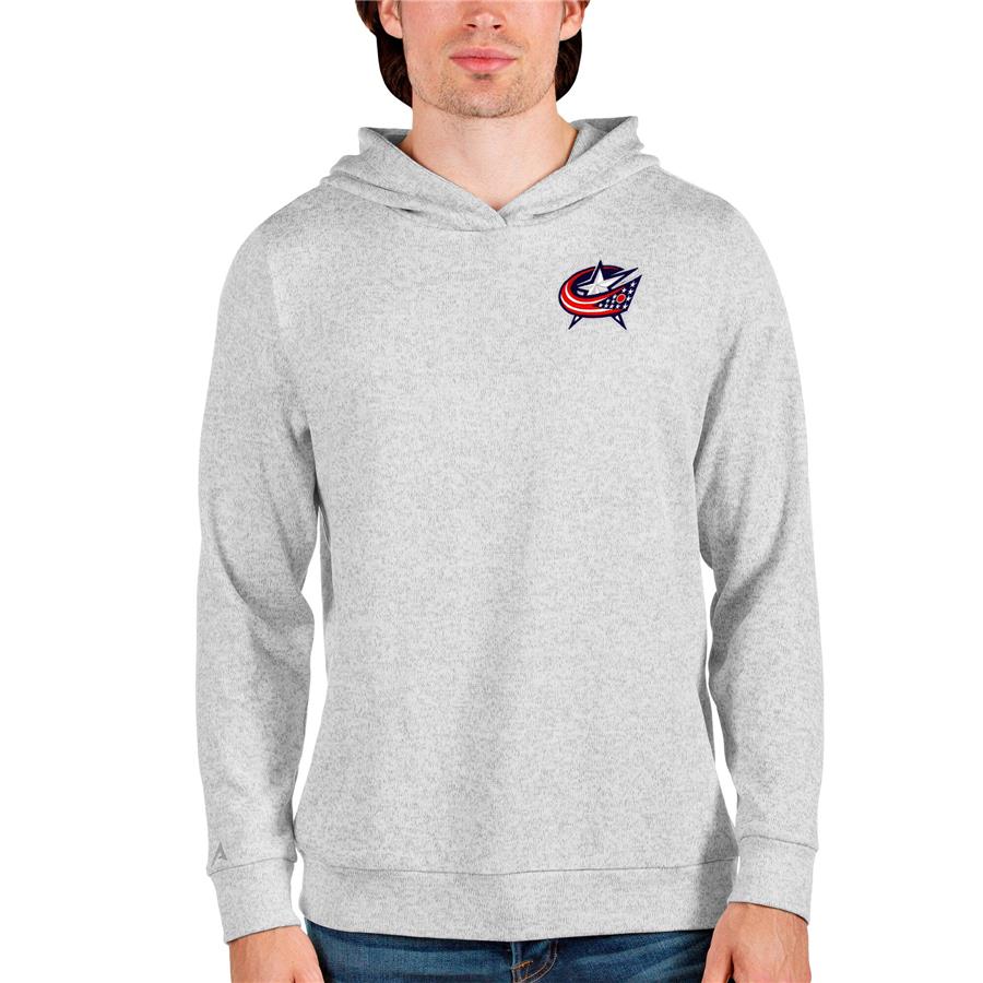 Columbus Blue Jackets Antigua Team Absolute Pullover Hoodie - Heathered Gray
