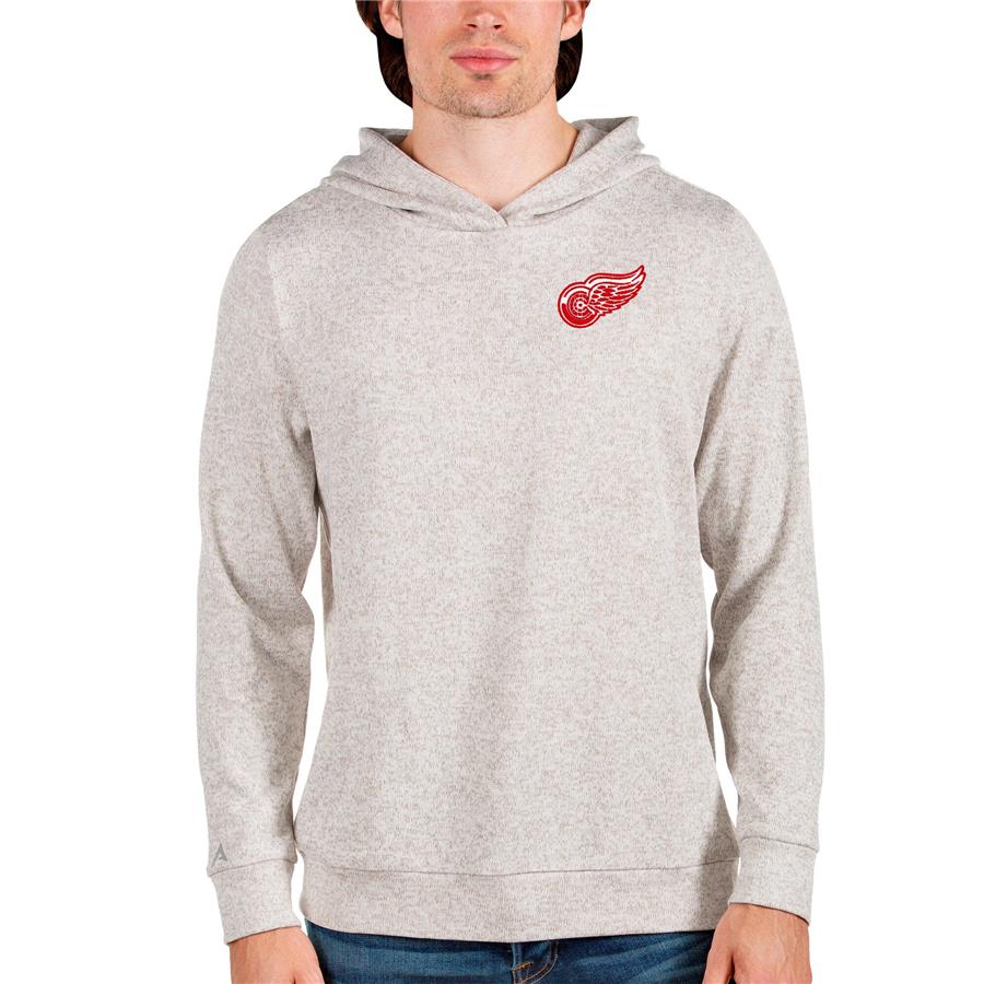 Detroit Red Wings Antigua Team Absolute Pullover Hoodie - Oatmeal
