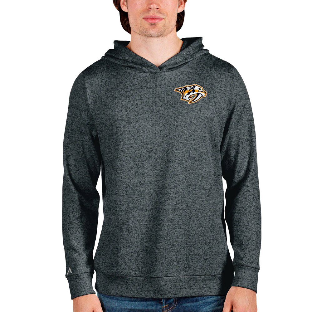 Nashville Predators Antigua Team Absolute Pullover Hoodie - Heathered Charcoal