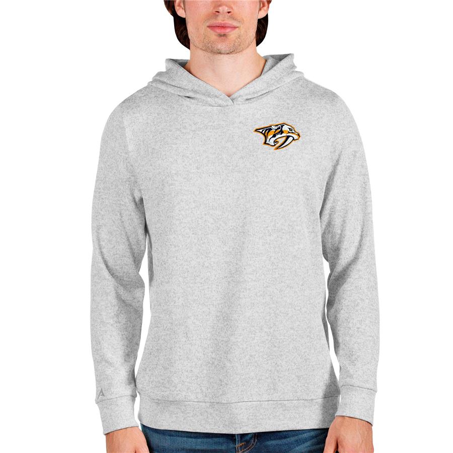 Nashville Predators Antigua Team Absolute Pullover Hoodie - Heathered Gray