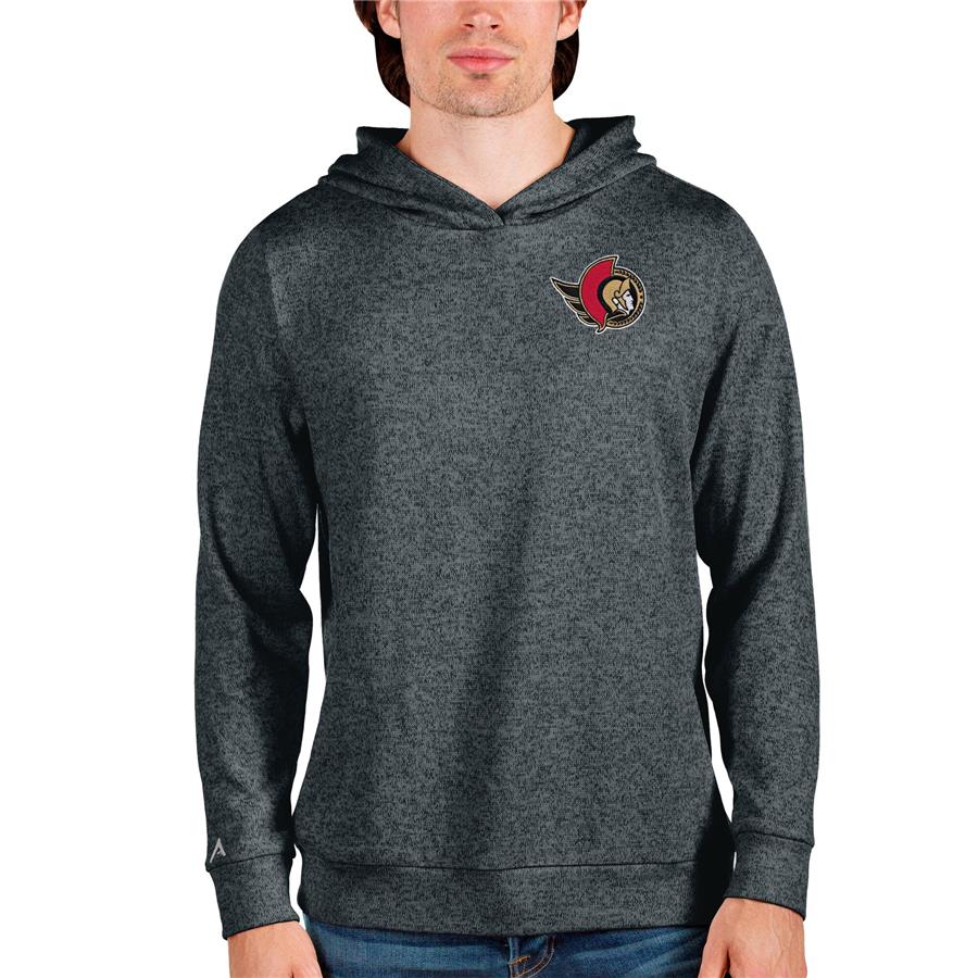 Ottawa Senators Antigua Team Absolute Pullover Hoodie - Heathered Charcoal