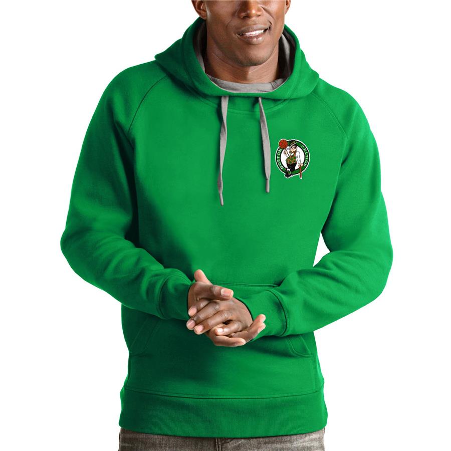Boston Celtics Antigua Victory Pullover Hoodie - Kelly Green