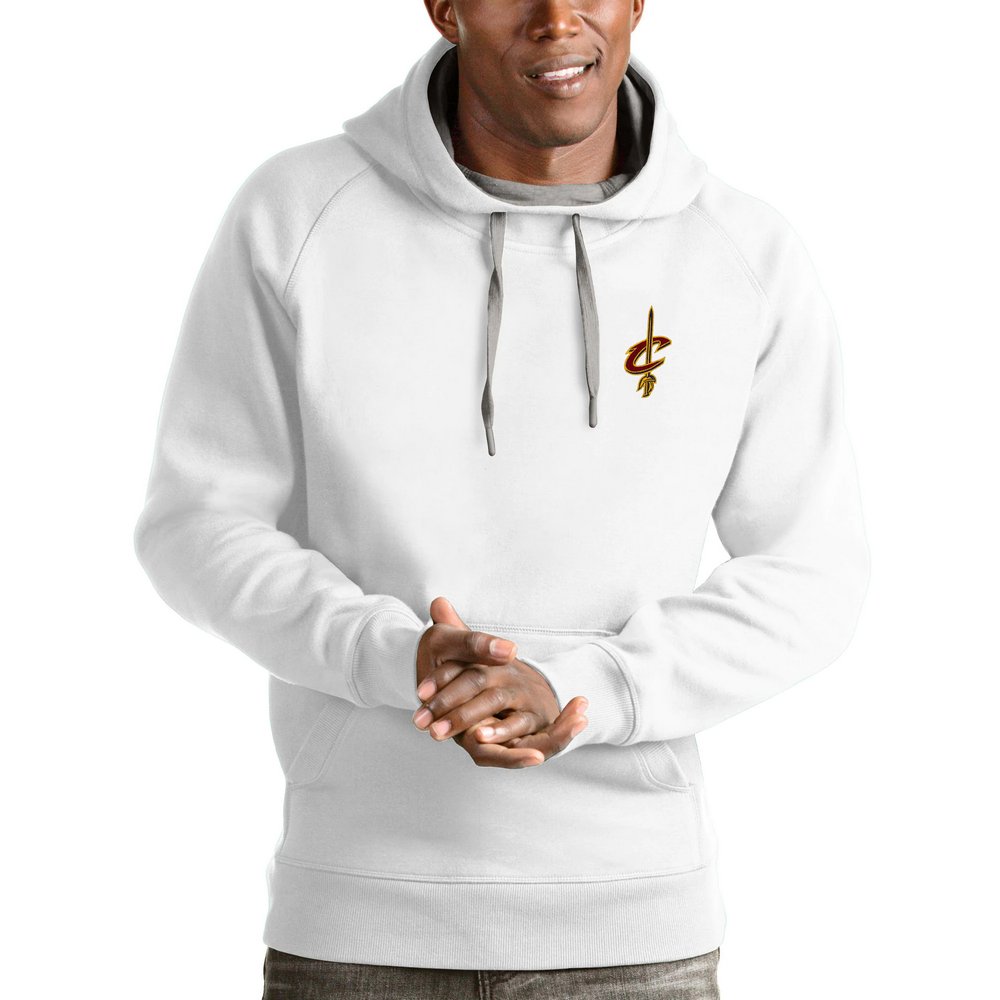 Cleveland Cavaliers Antigua Victory Pullover Hoodie - White