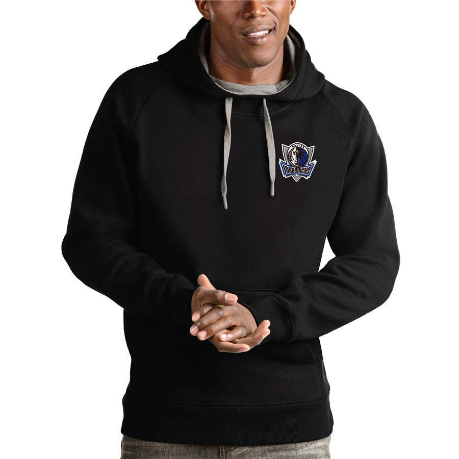 Dallas Mavericks Antigua Victory Pullover Hoodie - Black