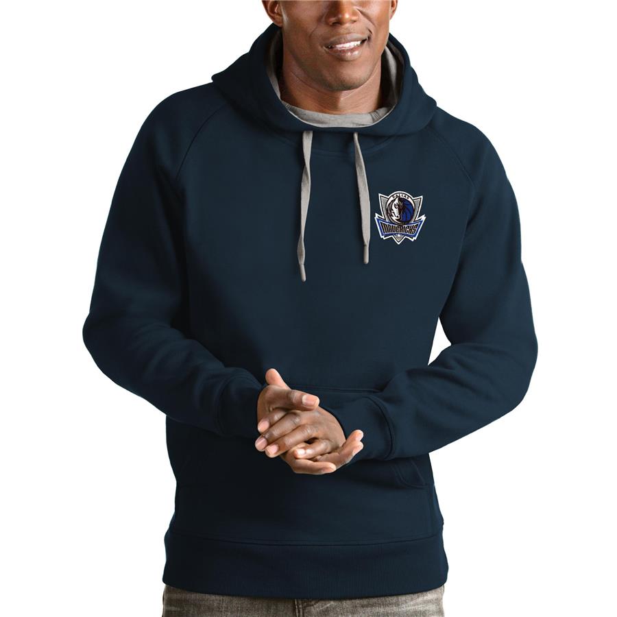 Dallas Mavericks Antigua Victory Pullover Hoodie - Navy