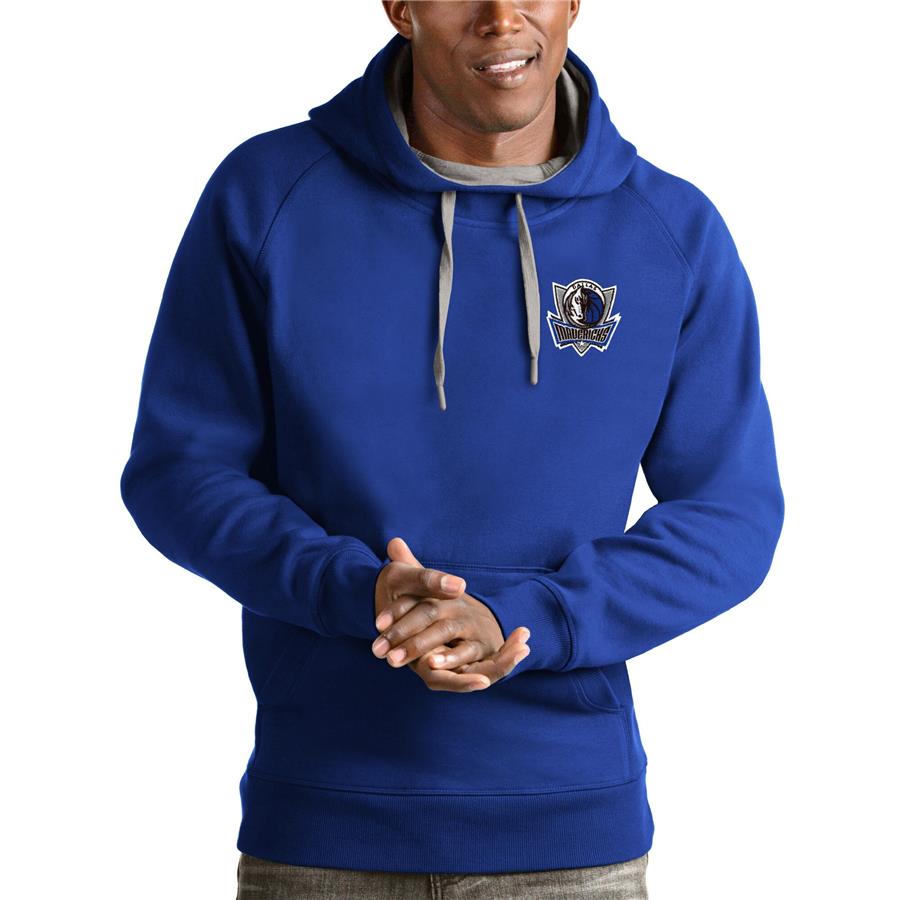 Dallas Mavericks Antigua Victory Pullover Hoodie - Royal