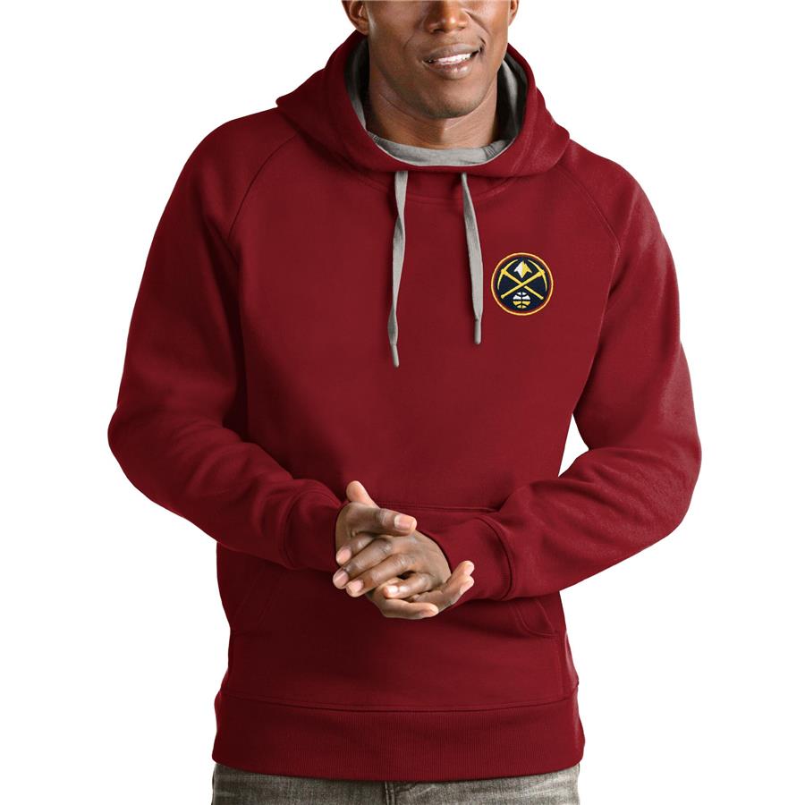 Denver Nuggets Antigua Victory Pullover Hoodie - Red