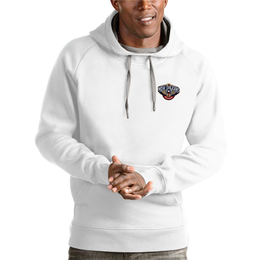 New Orleans Pelicans Antigua Victory Pullover Hoodie - White