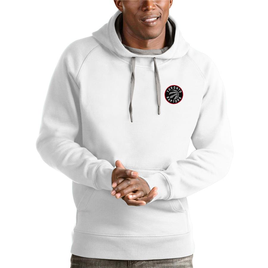 Toronto Raptors Antigua Victory Pullover Hoodie - White