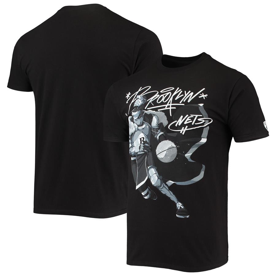Brooklyn Nets NBA x McFlyy Identify Artist Series T-Shirt - Black