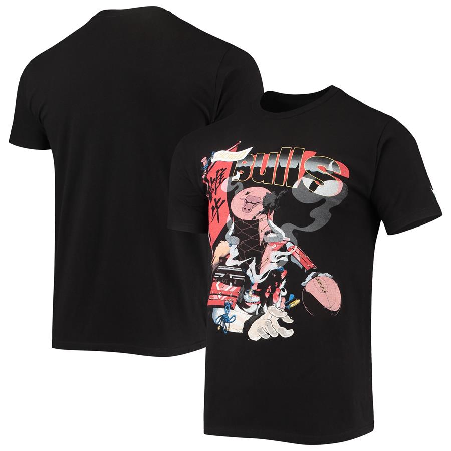 Chicago Bulls NBA x McFlyy Identify Artist Series T-Shirt - Black