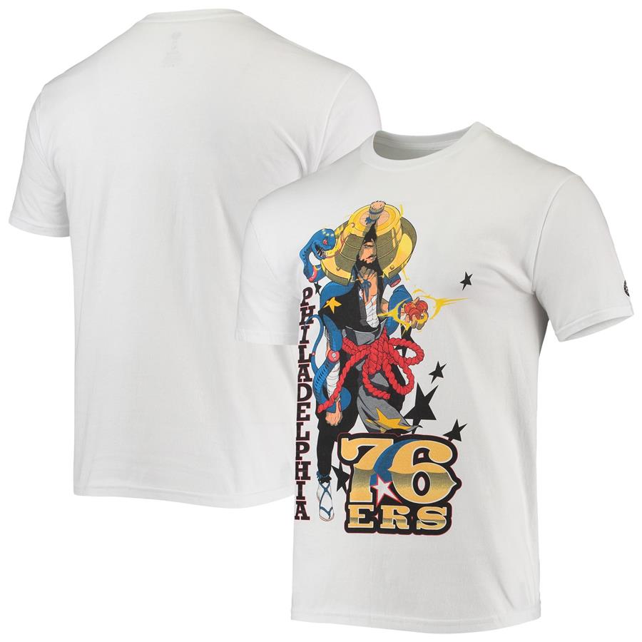 Philadelphia 76ers NBA x McFlyy Identify Artist Series T-Shirt - White