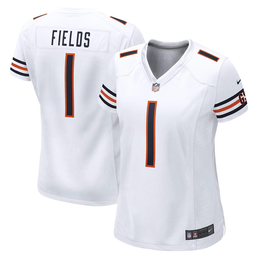 Justin Fields Chicago Bears Nike Women's Game Jersey - White