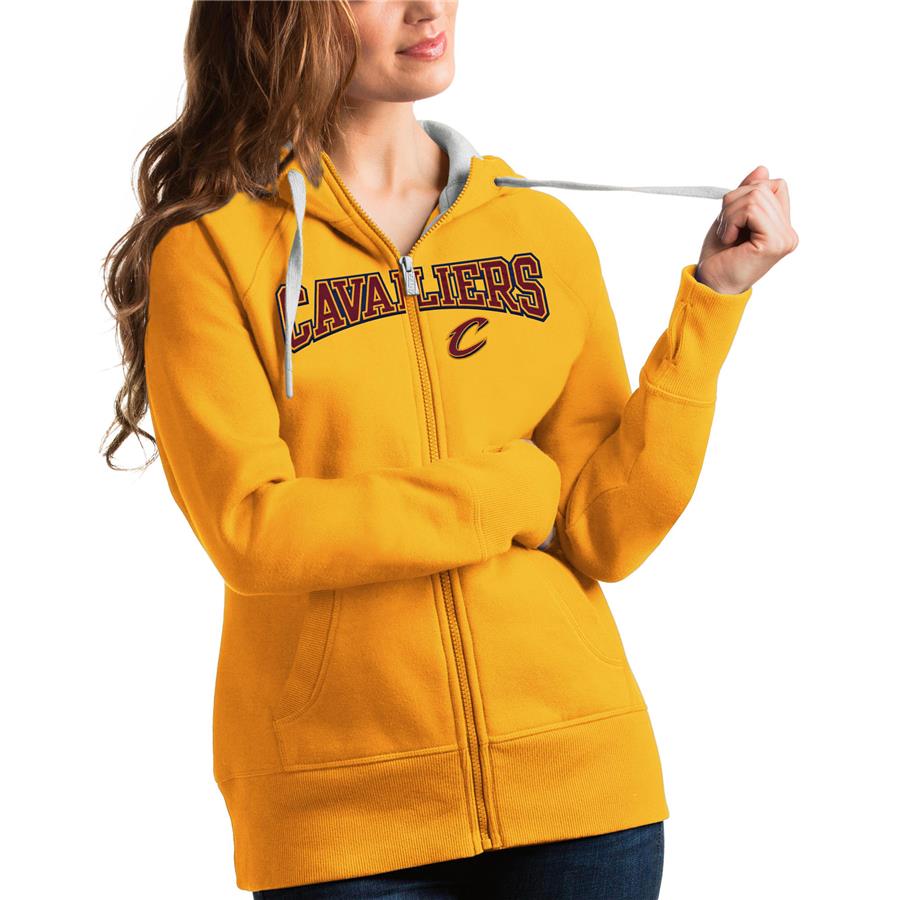 Cleveland Cavaliers Antigua Women's Team Victory Full-Zip Hoodie - Gold