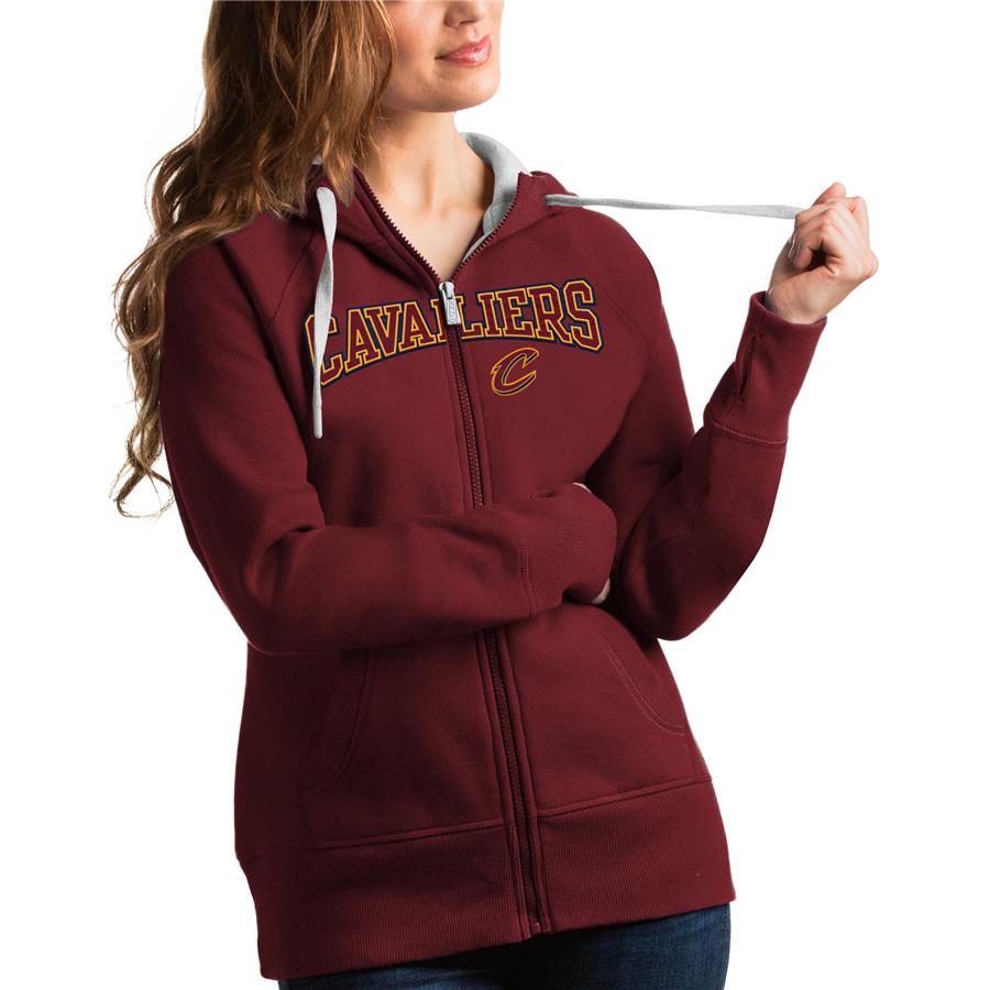 Cleveland Cavaliers Antigua Women's Team Victory Full-Zip Hoodie - Maroon
