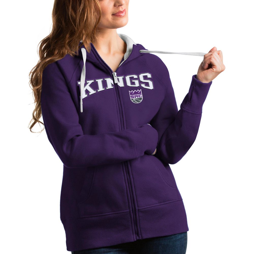 Sacramento Kings Antigua Women's Team Victory Full-Zip Hoodie - Purple