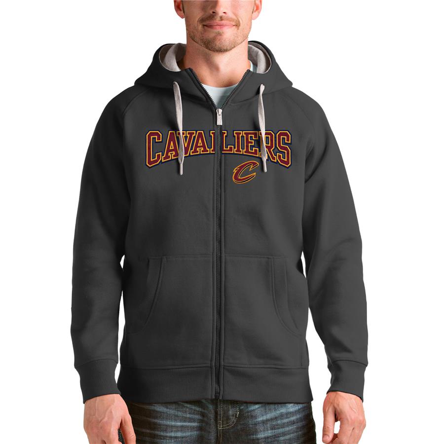 Cleveland Cavaliers Antigua Victory Full-Zip Hoodie - Charcoal
