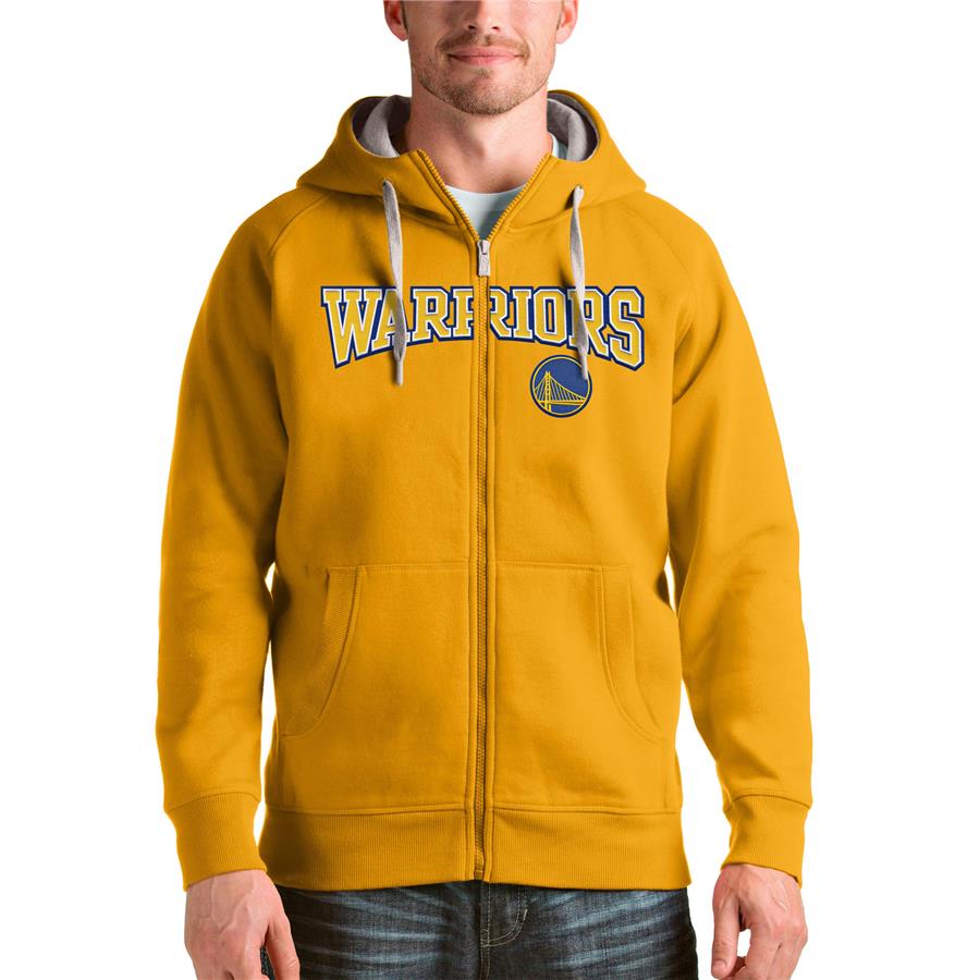 Худи на молнии Golden State Warriors Antigua Victory (золотистый)