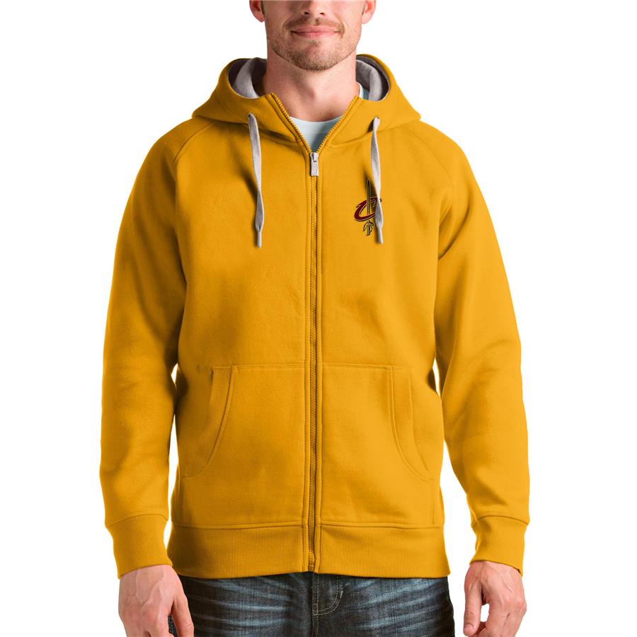 Cleveland Cavaliers Antigua Logo Victory Full-Zip Hoodie - Gold