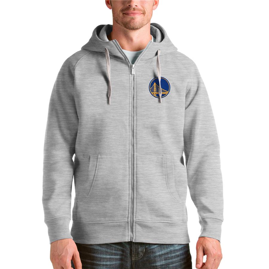 Худи на молнии Golden State Warriors Antigua Logo Victory (серый меланж)