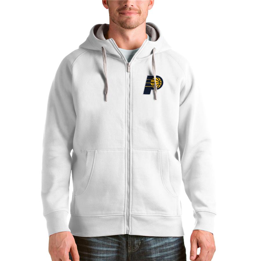 Худи на молнии Indiana Pacers Antigua Logo Victory (белый)