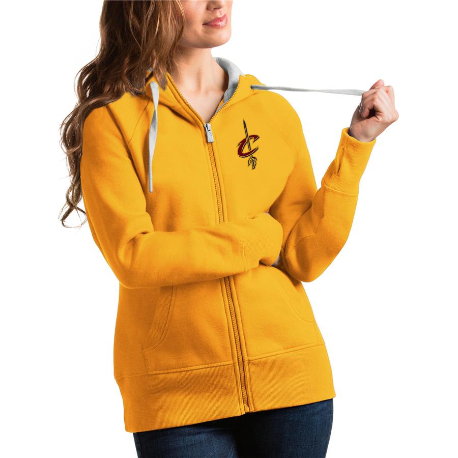 Cleveland Cavaliers Antigua Women's Victory Full-Zip Hoodie - Gold