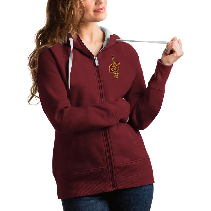 Cleveland Cavaliers Antigua Women's Victory Full-Zip Hoodie - Maroon