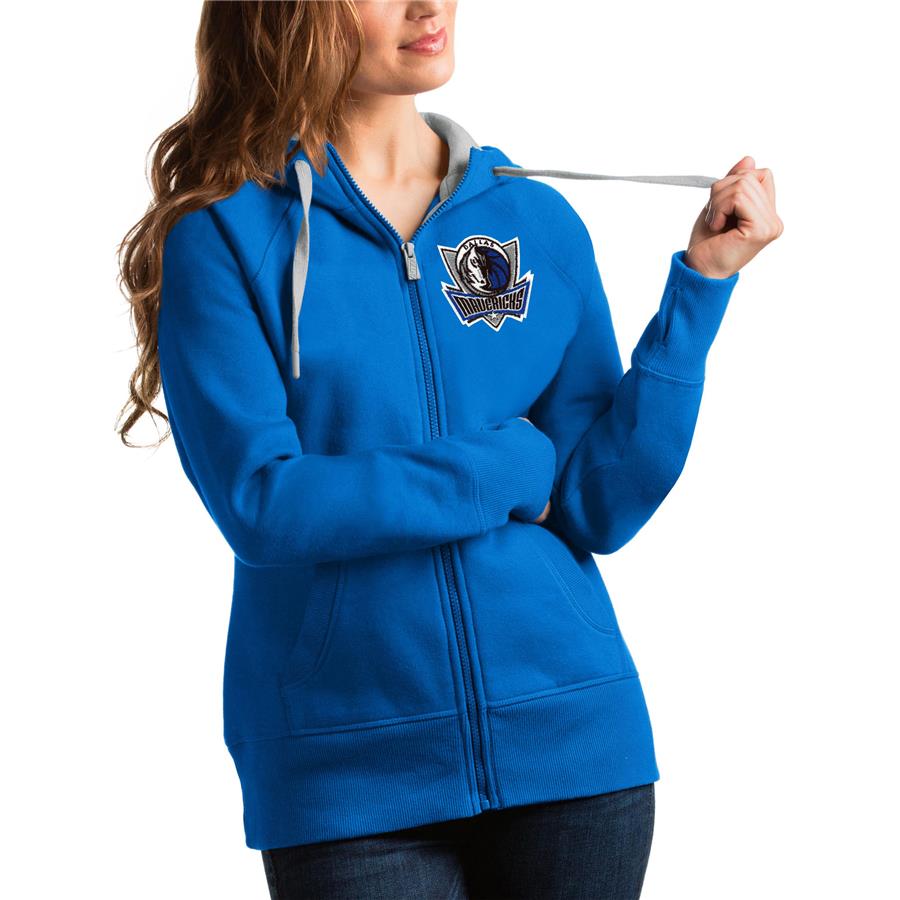Dallas Mavericks Antigua Women's Victory Full-Zip Hoodie - Blue