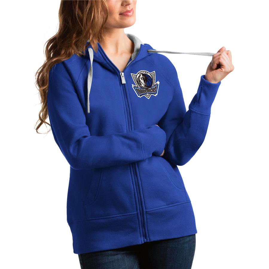 Dallas Mavericks Antigua Women's Victory Full-Zip Hoodie - Royal